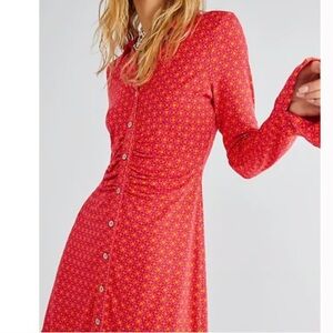 Free People Shayla Mini Dress in Pink and Orange